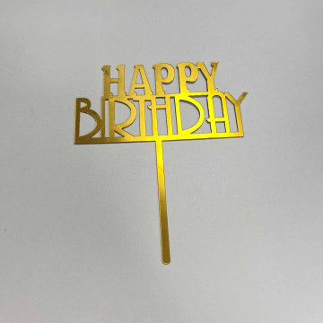 Topper Happy Birthday gold 2