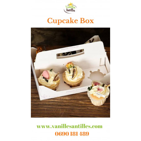 Cupcake box Design 6 trous par lot de 10