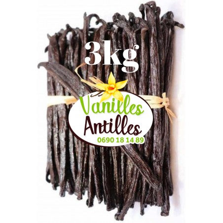 3kg (17cm) - Gousses de Vanille Noire Bourbon – Qualité Gourmet | Vanilles Antilles