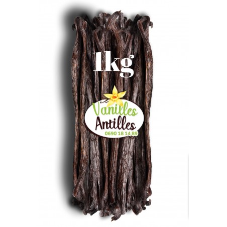 1kg (17cm) - Gousses de Vanille Noire Bourbon – Qualité Gourmet | Vanilles Antilles