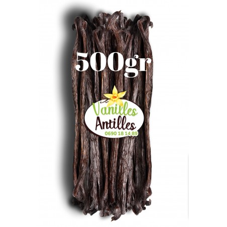 500gr (17cm) - Gousses de Vanille Noire Bourbon – Qualité Gourmet | Vanilles Antilles
