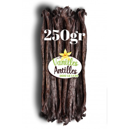 250gr – 17cm – de Vanille Noire Bourbon – Qualité Gourmet | Vanilles Antilles