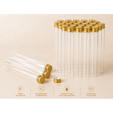 Lot de 500 tubes a essaie pour gousses de vanille
