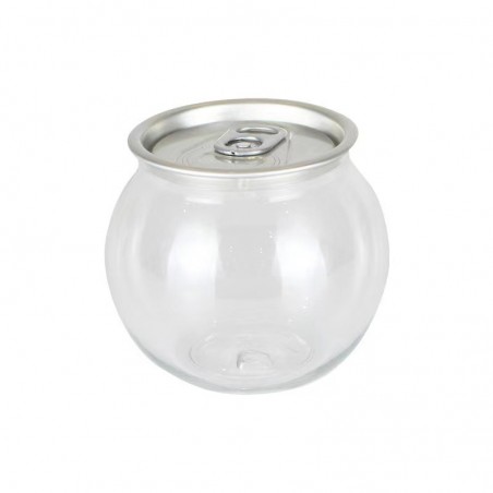 Carton de 200 pcs- 21cl Canette PET transparente + opercules