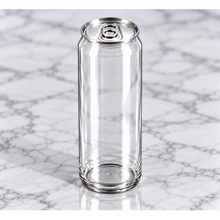 Carton de 200 pcs - 50cl canette PET transparente + opercules