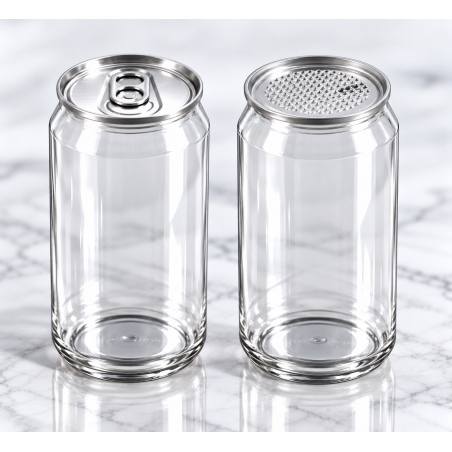 lot de 50 pcs - 33cl Canette PET transparente + opercule