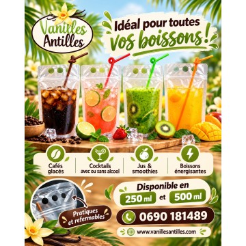 Pochette cocktail 500ml +...